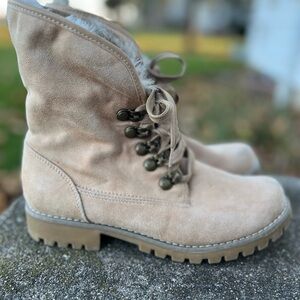 Cliffs by WHITE MOUNTAIN Brown Lace-Up Fur-Lined Boots